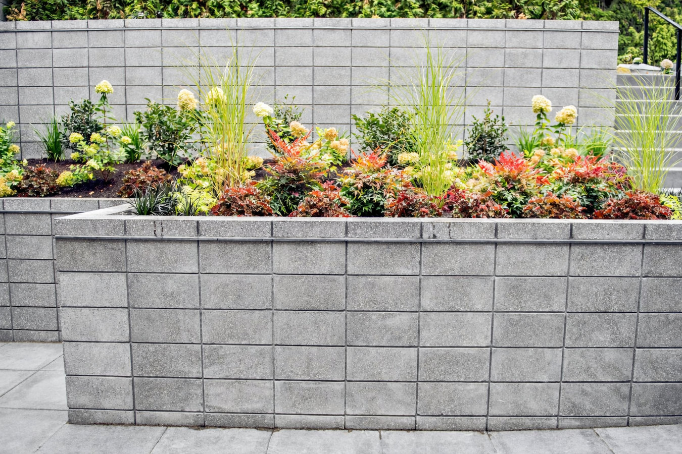 Concrete block walls